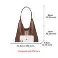 thumbnail image 4 of FOXER Minimalismo Invierno Cuero Partido Mujer Bolso de Mano de Cuero de Vaca Bolso de Hombro Grande Casual Bolso de Hombro Regalo de Navidad, 4 of 5