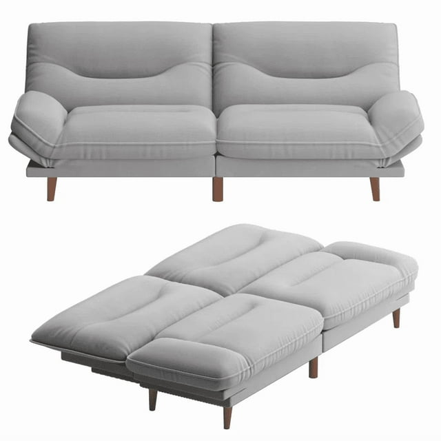 Homall Canapé-Lit Futon avec Dossier Réglable et Accoudoirs Réglables à Cinq Angles Canapé pour Petits Espaces Salon Bureau