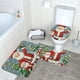 thumbnail image 5 of Juego de tres alfombrillas navideñas para baño, lavables, resistentes al desgaste, ideales para decoración navideña. Alfombrillas de poliéster., 5 of 6