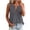*Gray, variant on VBVC Women's Cotton-Linen Henley Pleated Tank Top , Ladies' Button Notch Neck Sleeveless Blouse , Casual Summer Loose Tunic Top For Women,Army Green,S-2XL