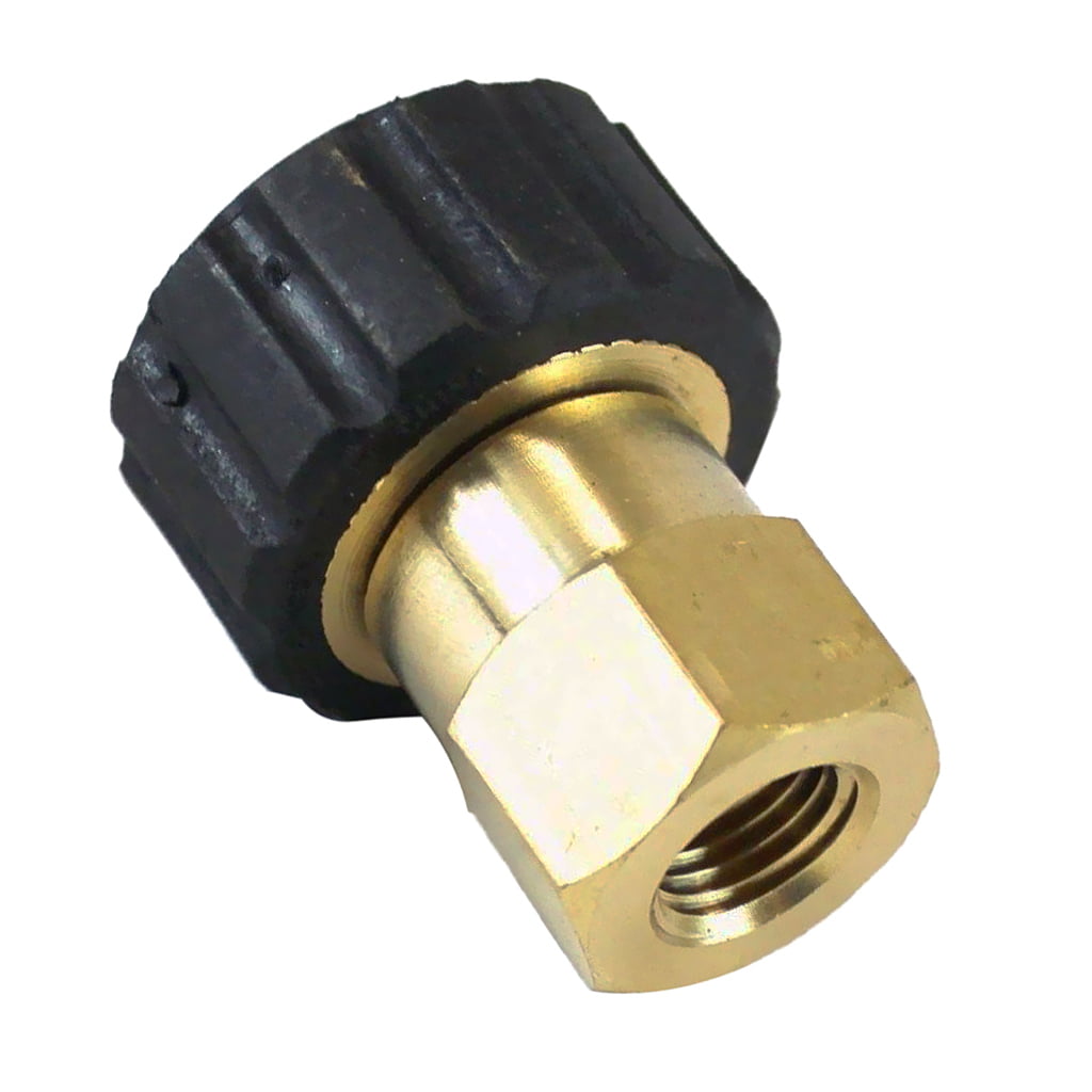 Pressure Washer Twist Connect Adapter Connector 22mm Male X 1/4'' Female New 