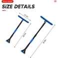 thumbnail image 3 of 36" Car 3-in-1 Snow Brush, Detachable & Extendable Ice Scraper with Wide Foam Head & Ergonomic Grip, Lightweight Aluminum Snow Removal Tools Windshield & Paint Safe Shovel for Vehicle (Blue), 3 of 6