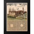 thumbnail image 2 of Unknown 19x24 Black Modern Framed Museum Art Print Titled - Castle and Maze I, 2 of 5