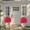 Rose red, variant on Ataucjin Artificial Violet Topiary Ball Trees with Ground Spike, UV Resistant Artificial Shrubs with Stake, Fake Evergreen Boxwood Eucalyptus Plant Brush for Spring Outdoor Porch Garden