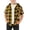 Yellow, variant on Xyant Boys Girls Casual Flannel Plaid Hoodies Fall Fashion Button Down Shirts Short Sleeve Cute Lightweight Jacket Coats (Black,10-11 Years)