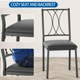 thumbnail image 3 of Dining Table Set for 2, Square Table and Chairs Set of 2, 3 Piece Kitchen Table Set with Upholstered Chairs, Dinner Table Set for 2 for Small Spaces, Apartment, 3 of 8