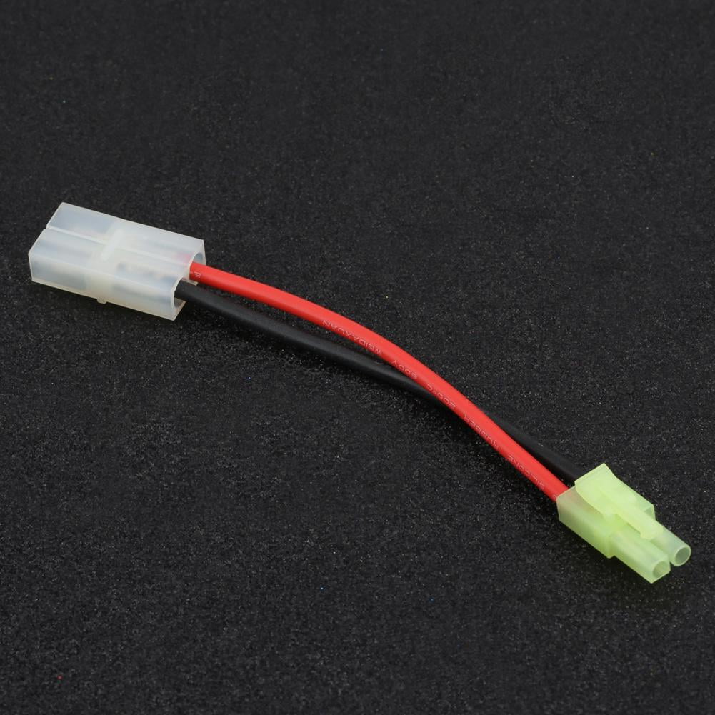Adaptateur Câble Tamiya - Grand Mâle Vers Mini Femelle Ou Grand Femelle Vers Mini Mâle - 13 Cm, Gaine Silicone, 16 AWG