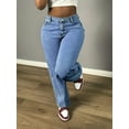 thumbnail image 2 of Women's High - Waisted Wide - Leg Jeans Loose Fit Retro Street Style Cotton Denim Classic Button Design Multiple Washes  Trendy Casual Pants for Daily  Streetwear Looks, 2 of 5