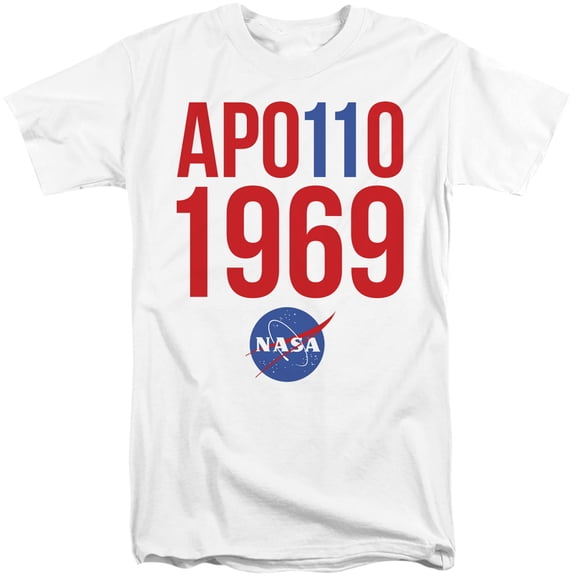 Nasa 1969 Adult Tall T-Shirt 18/1 T-Shirt White