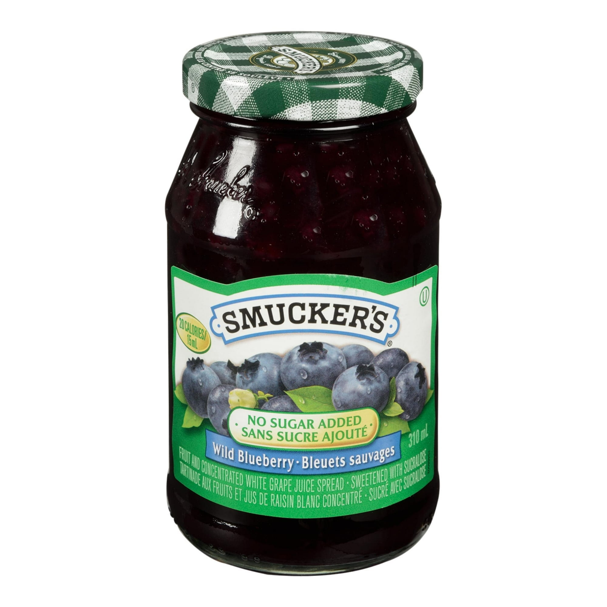 Smucker's No Sugar Added Blueberry Spread 310mL, 310 mL