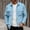 #Sky Blue, variant on DPTALR Men's Fashion Solid Color Long Sleeve Lapel Multi-Pocket Casual Workwear Jacket,Black, XXXL