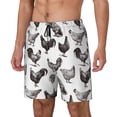 thumbnail image 1 of Balery Funny Chicken Bañador para hombre, shorts de playa de secado rápido con entrepierna y forro de compresión-Medium, 1 of 6