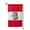 Square, variant on Peru Flag Double Sided Garden Flag for Indoor Outdoor Decorations 12.5 * 18 Inches Fillet