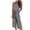 Black—Jumpsuits, variant on AGWOLF Sleeveless Jumpsuits for Women Summer Striped Crewneck Rompers Loose Fit Wide Leg Adjustable Waist Playsuit Black L