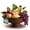 Brown, variant on Bambusi Bamboo Fruit Bowl with Pedestal, Large Wooden Bowl for Countertop, Dining Table and Home Décor