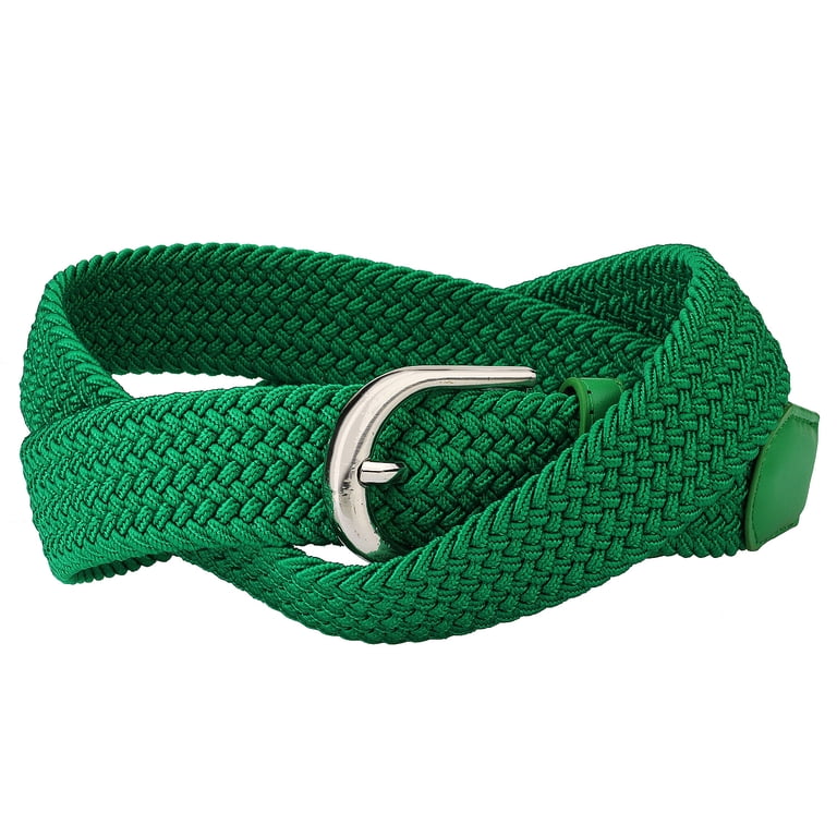 Falari Men Women Canvas Elastic Fabric Woven Stretch Braided Belt