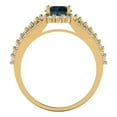 thumbnail image 4 of Clara Pucci 14K Yellow Gold 1.83ct LondonBlueTopaz Halo Ring for Women, 4 of 8