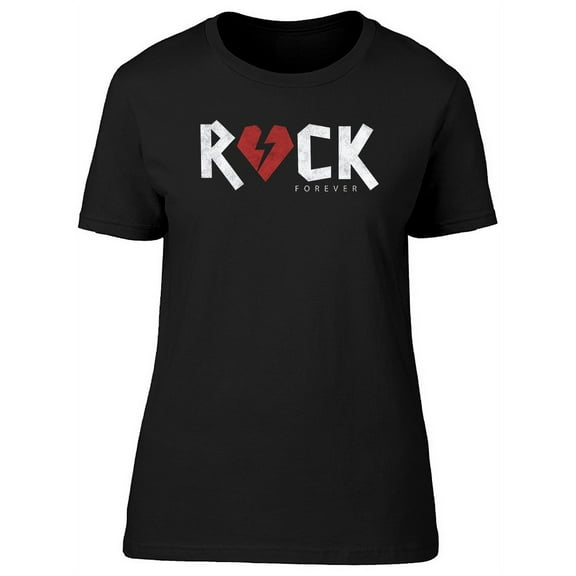 Rock Forever Slogan Graphic Tee Women's -Image by Shutterstock