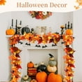 thumbnail image 4 of Guvpev 6FT Fall Garland with Lights Autumn Fall Maples Leaves Garland with Pumpkins Berries Pine Cones Indoor Outdoor Thanksgiving Halloween Fall Decor for Home Mantel Fireplace Porch Table Doors, 4 of 16