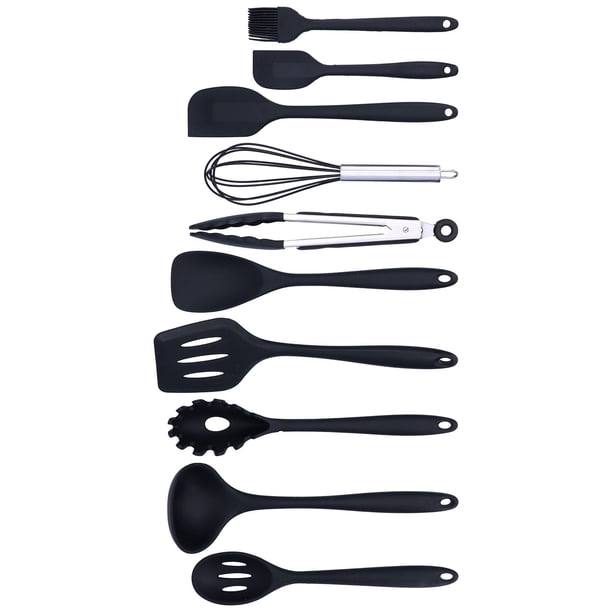 Juego de Utensilios de Cocina de Silicona de 10 Piezas Espátula Antiadherente Cuchara Batidor de Huevos Utensilios de Cocina Fácil de Limpiar ANGGREK Otros