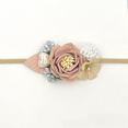 thumbnail image 2 of Diadema de tela europea y americana, tocado de flores, accesorios para el cabello con costura para niños, conjunto de seda de rábano rosa, combinación de flores para la cabeza dulce, 2 of 4