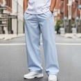 thumbnail image 2 of Men's Lightweight Ribbed Cooling Pants with Pockets Quick Dry Baggy Walking Pants Workout Athletic Travel Pants, 2 of 9