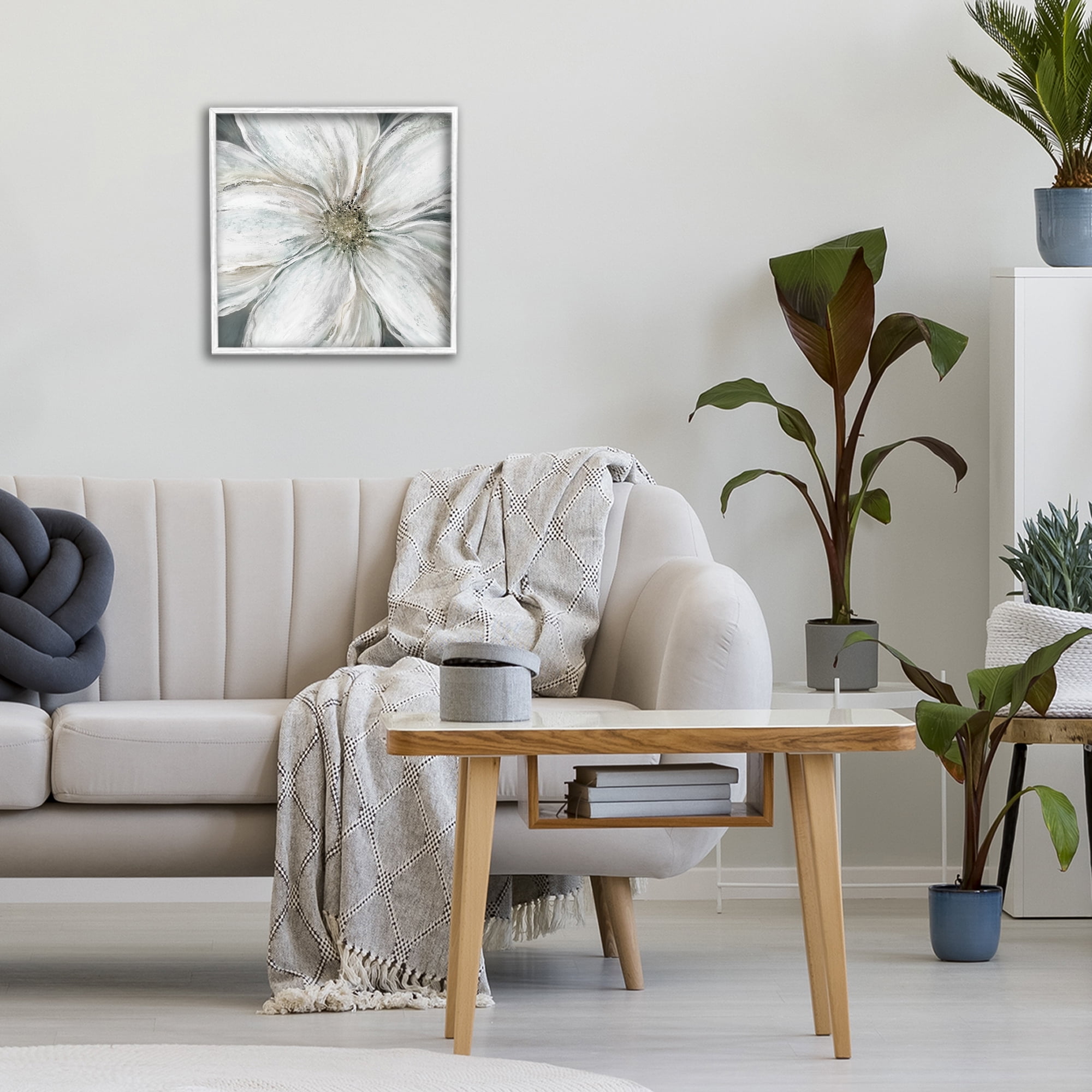 Stupell Industries Closeup Serene White Blossom White Framed Giclee Art, design by Carol Robinson