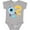 AC-Heather Grey, variant on Rocket Space Ship Happy Second Birthday Boys or Girls Baby Bodysuit