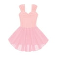 thumbnail image 3 of Hansber Kids Girls Sleeveless Chiffon Ruched Ballet Dance Dress Ballerina Princess Dancewear Pink 10, 3 of 7