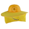 thumbnail image 4 of Casco de seguridad ligero Cola Amarillo con protector solar de cuello de ala completa, 4 of 8