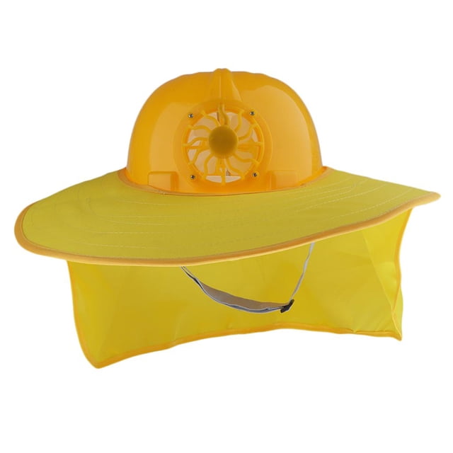 Casco de seguridad ligero Gloria para exteriores protección solar 360° amarillo