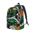 thumbnail image 2 of Balery Dinosaur Skeleton Vintage Canvas Backpack for Men and Women - Large Capacity, Durable Travel Laptop Bag for School, Work, Hiking, and Outdoor Activities, 2 of 7