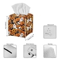 thumbnail image 5 of Yuyamidu Halloween PU Leather Tissue Box Cover Square Tissue Box Holder with Bottom Belt Foldable Facial Paper Organizer Dispenser for Living Room Bedroom Bathroom Gift for Holiday, 5 of 8