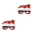 thumbnail image 3 of Becaristey Lunettes de Noël Funky Lunettes Décoratives pour Rassemblement Festif Spécial Multicolore Rouge Anglais 2 Ensembles, 3 of 6