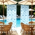 thumbnail image 5 of Yhmxh Outdoor Floral Sheer Curtain Panel, Rod Pocket Light Filtering Semi Transparent Waterproof Drape, Sunflower Pattern Breathable Privacy Curtain for Patio, Porch, Balcony, 1 Panel 39.37x78.74in, 5 of 6