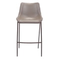 thumbnail image 4 of ZUO Magnus Bar Chair (Set of 2) Gray & Walnut, 4 of 6