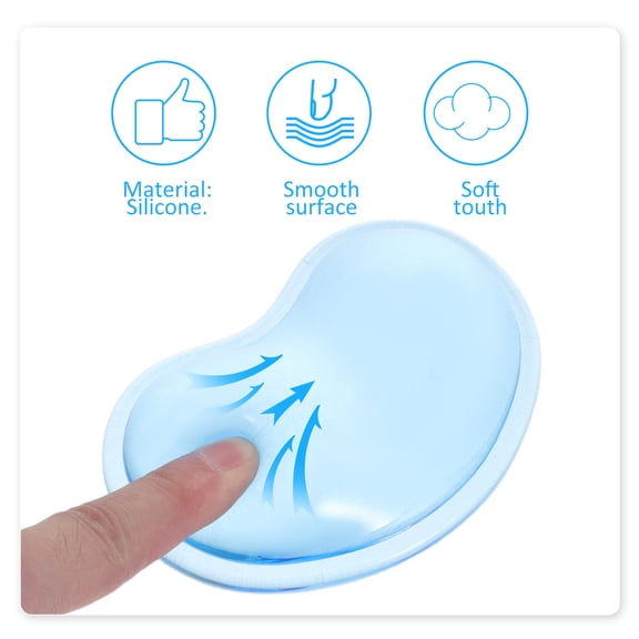 Masteelf Silicone Wrist Rest Pad with Gel-Filled Cushion for Enhanced Comfort and Stress Relief Support