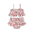 thumbnail image 1 of WIFORNT Kid Girl Bikini Swimsuit Sleeveless Off Shoulder Crop Vest Beach Pool Ruffled Shorts Swimwear Outfit, 1 of 9
