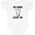 thumbnail image 3 of Inktastic Nonni Loves Me Granddaughter Kitty Cat Girls Baby Bodysuit, 3 of 5