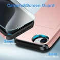 thumbnail image 3 of Dteck for iPhone 16e Wallet Case with Card Holder + 2 Tempered Glass Screen Protector Protective Shockproof Hidden Card Slot Slim Case Women Men for iPhone 16e 6.1", Gold, 3 of 5