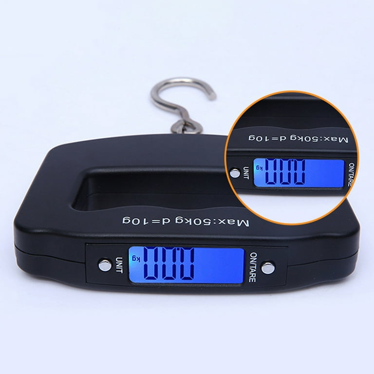 Digital Luggage Travel Scale with Overweight Warning Function, Portable  Handheld Electronic Weighing Scale with Hook, 50kg & Backlit LCD Display