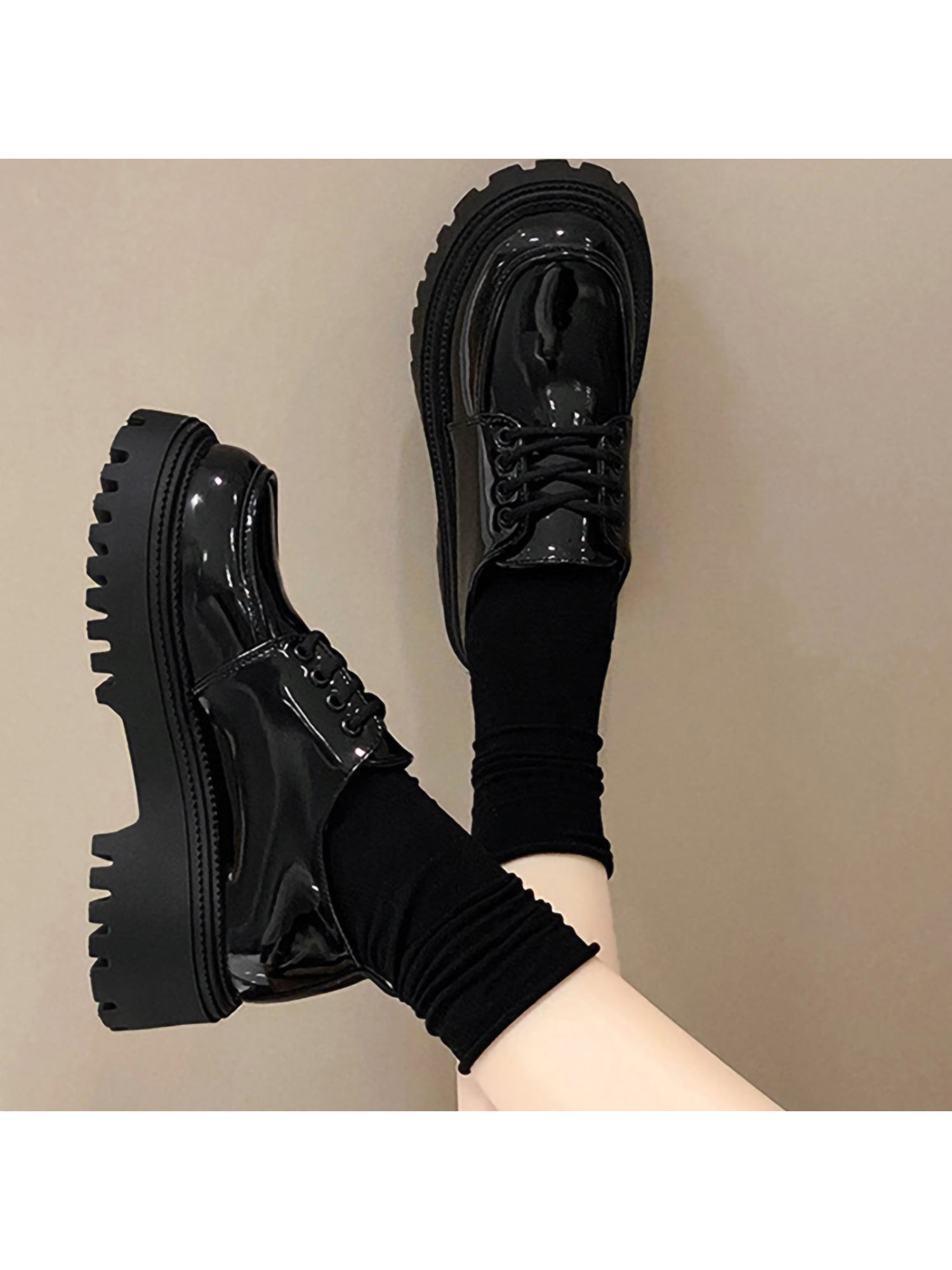 Ymiytan Women's Comfort Loafers Work Leopard Print Chunky Casual Shoes  Womens Uniform Lug-Sole 