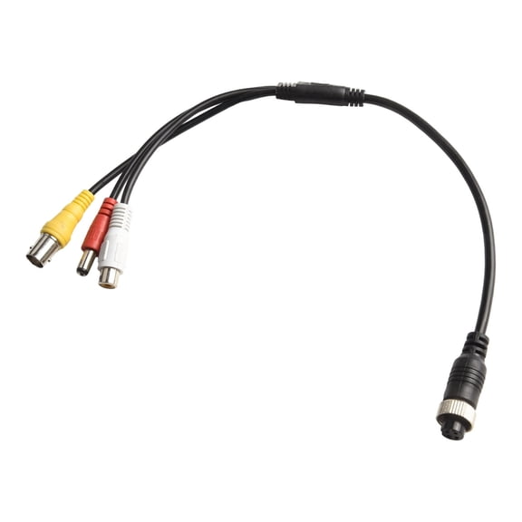 Cctv 4 Pin Aviation To Bnc Rca Cable With Video, Audio And Dc Power Camera Cable