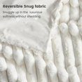 thumbnail image 3 of Cozy Bliss Faux Fur Plush Throw Blanket Soft Decorative Blanket for Couch, Sofa, and Bedroom,White,50"x60", 3 of 4
