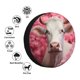 thumbnail image 4 of Fotbe Flower White Cow Funda de Llanta de Repuesto con Estampado, Engrosada, Ajuste Universal para Jeep, Remolque, RV, SUV, Camión-17 inch, 4 of 6