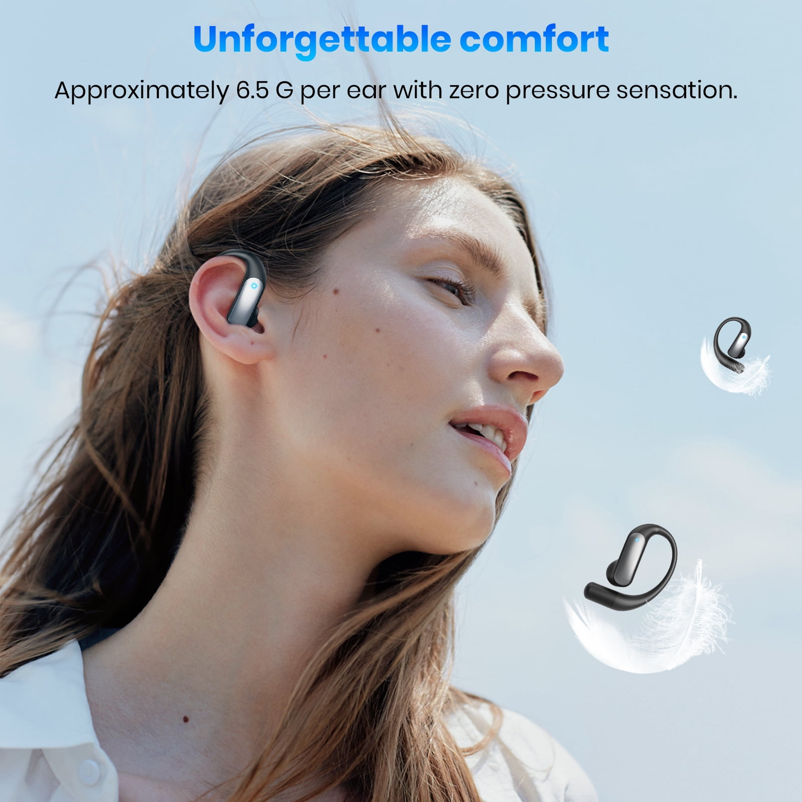 AI Translation Earbuds Real Time: OWS 3-in-1 Translator Earbuds for iOS & Android, Supporting 144 Languages with 60-Hour Battery Translator Headphones for Travel, Business, Meetings & Learning