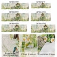 thumbnail image 3 of Spring Flowers Window Valance for Kitchen, Country Bird House Fence White Daisy Leaf Beige Rod Pocket Short Curtain for Small Windows, Light Filtering Decorative Valance, 42 x 18 Inch, 3 of 9