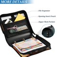 thumbnail image 4 of Haosy 3 Ring Zipper Binder with Shoulder Strap Waterproof Trapper Keeper 2 Inch D-Ring 500 Sheets Capacity, Cute Hedgehog Sitting on Mushroom, 4 of 8