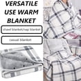 thumbnail image 3 of Meilimei Warm Blanket Wearable Plaid Shawl Blanket, 55"x39" Flannel Blankets Soft Plush Fluffy Cozy Throws for Bed Sofa Office, 3 of 6