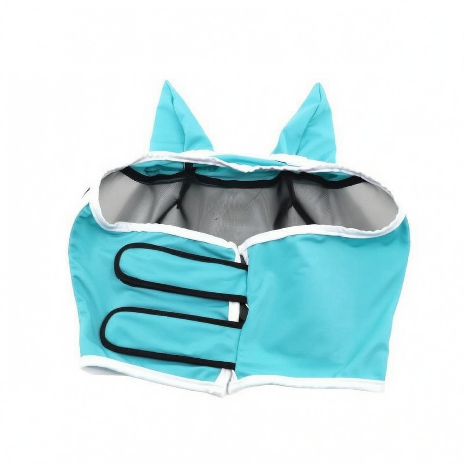 koolsoo Horse Fly Mask Face Cover Wrap Light Mesh Fabric with Secure Hook and Loop Straps for Horses Stable Routines